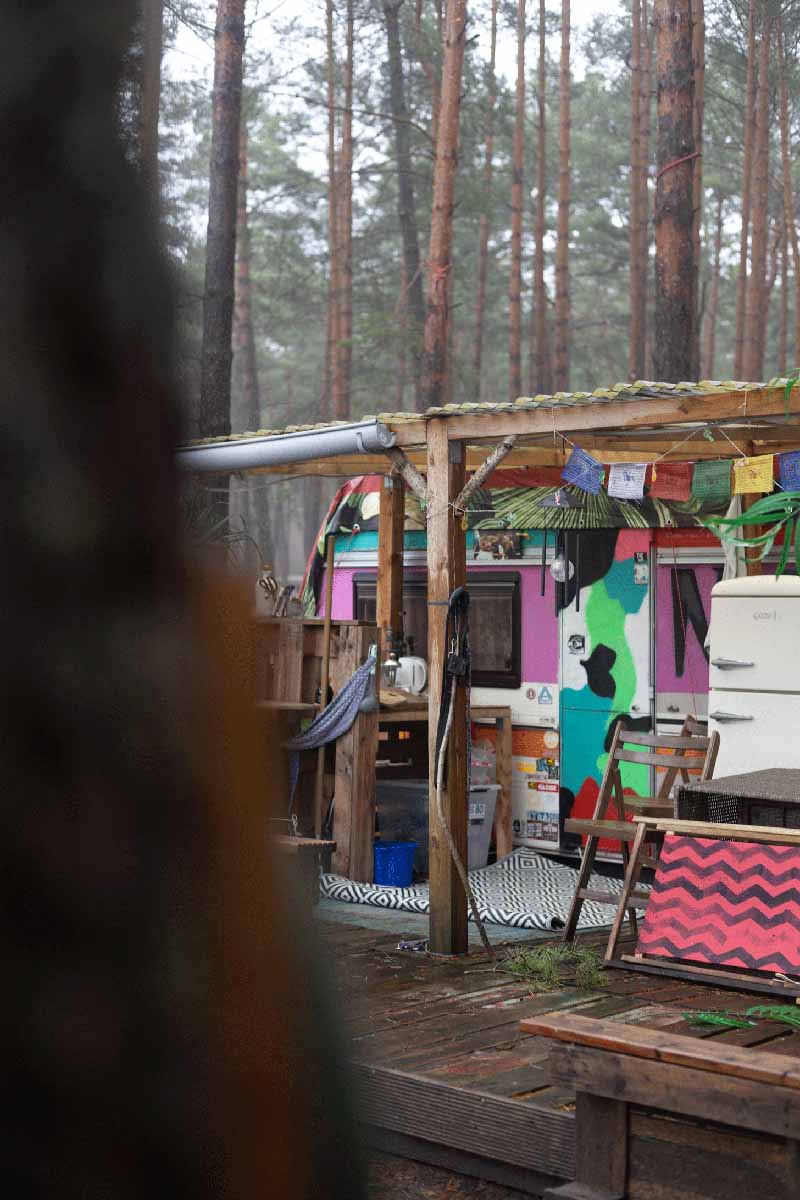 Campingplatz im Wald am Ruhlesee